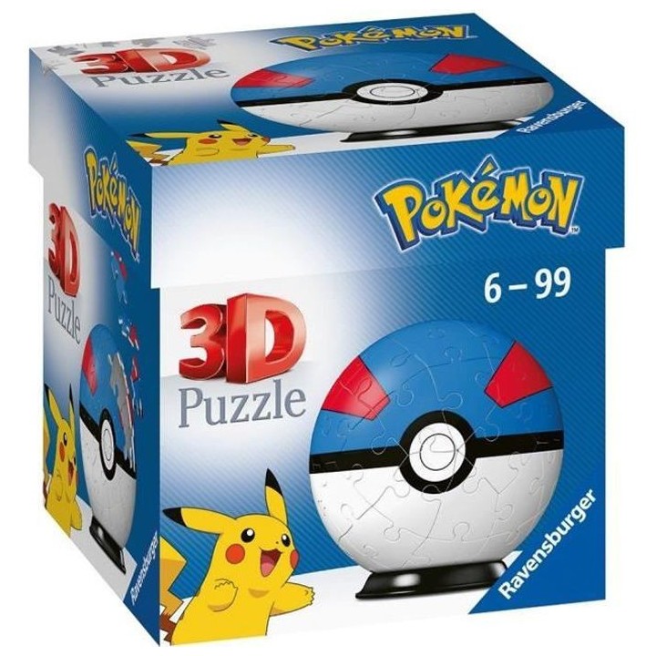 POKÉMON Puzzles 3D Ball 54 pieces - Super Ball - Ravensburger - Puzzl