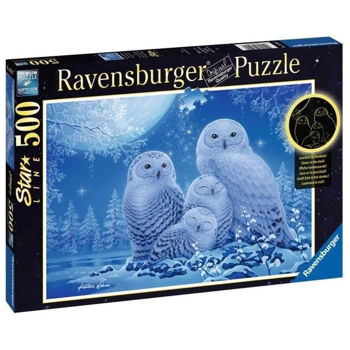 Puzzle Star Line 500 p - Chouettes au clair de lune