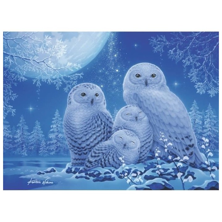 Puzzle Star Line 500 p - Chouettes au clair de lune
