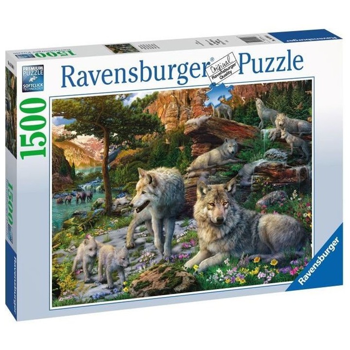 Puzzle 1500 p - Loups au printemps
