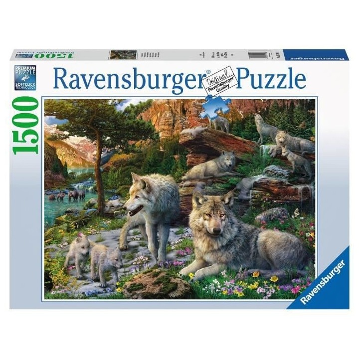 Puzzle 1500 p - Loups au printemps