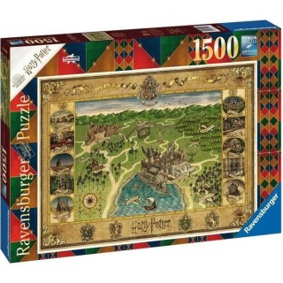 HARRY POTTER Puzzle 1500 pieces - La carte de Poudlard - Ravensburger