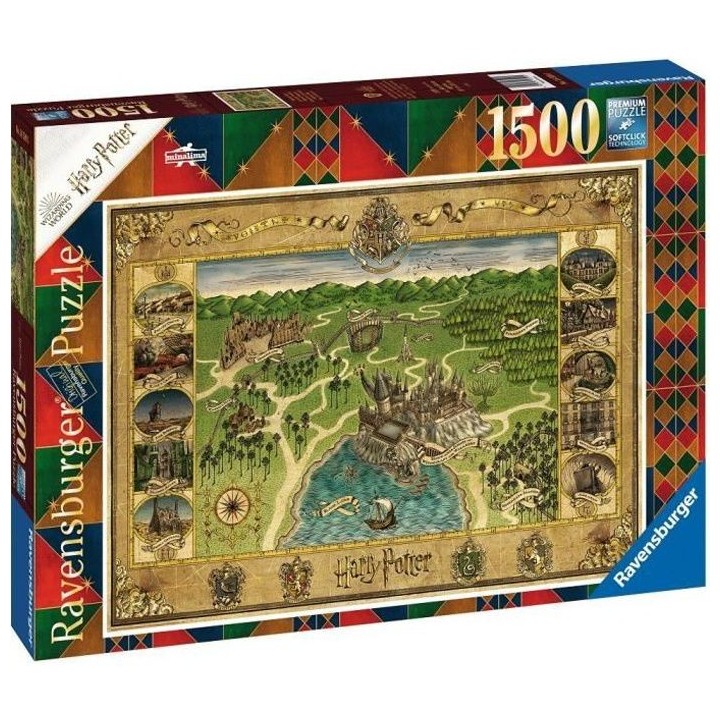 HARRY POTTER Puzzle 1500 pieces - La carte de Poudlard - Ravensburger