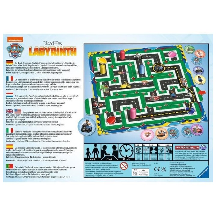 PAT'PATROUILLE Labyrinthe Jr - Ravensburger - Jeu de société enfants