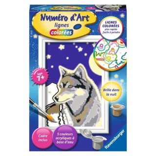 Numéro d'art - mini format - Portrait d'un loup - Ravensburger - Kit