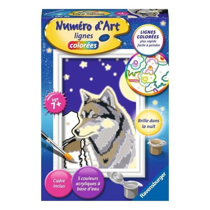 Numéro d'art - mini format - Portrait d'un loup - Ravensburger - Kit