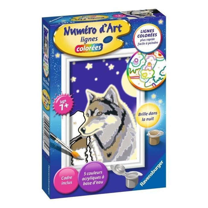 Numéro d'art - mini format - Portrait d'un loup - Ravensburger - Kit