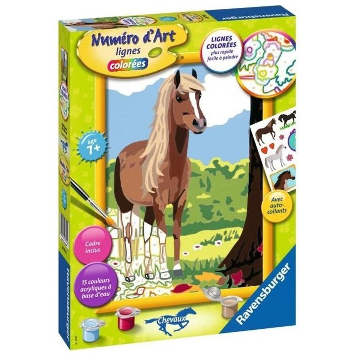 Numéro d'art - moyen format - Cheval et nature - Ravensburger - Kit c