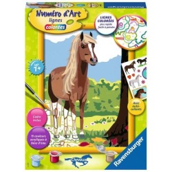 Numéro d'art - moyen format - Cheval et nature - Ravensburger - Kit complet de Peinture au numéro - Des 7 ans