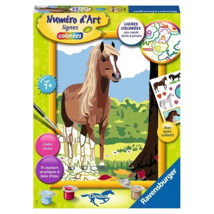 Numéro d'art - moyen format - Cheval et nature - Ravensburger - Kit c