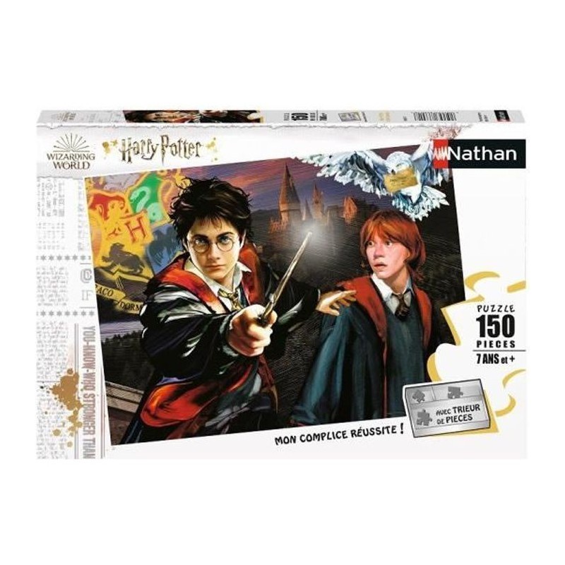 HARRY POTTER Puzzle 150 pieces - Harry Potter et Ron Weasley - Nathan - Puzzle Enfant + Trieur - Des 7 ans