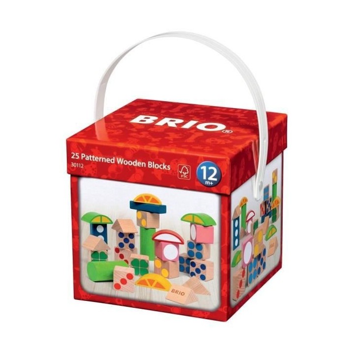 BRIO - Blocs de construction a motifs - Seau 25 Pces