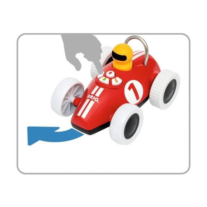 Brio Voiture de course Play & Learn - Boutons directionnels - Jouet d'