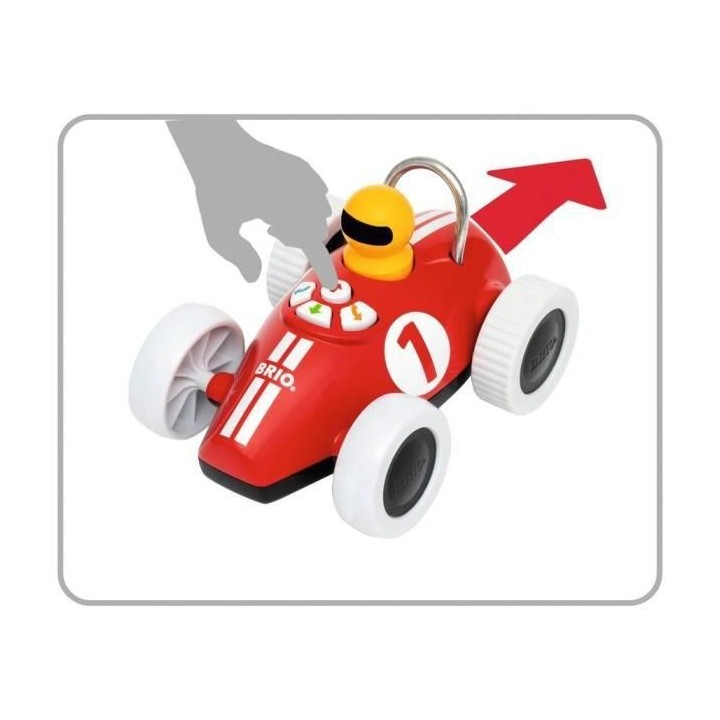 Brio Voiture de course Play & Learn - Boutons directionnels - Jouet d'
