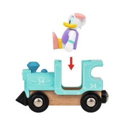 DISNEY Brio Train de Donald & Daisy Duck - Train sans pile pour circuit de train en bois - Ravensburger - Des 3 ans - 32260