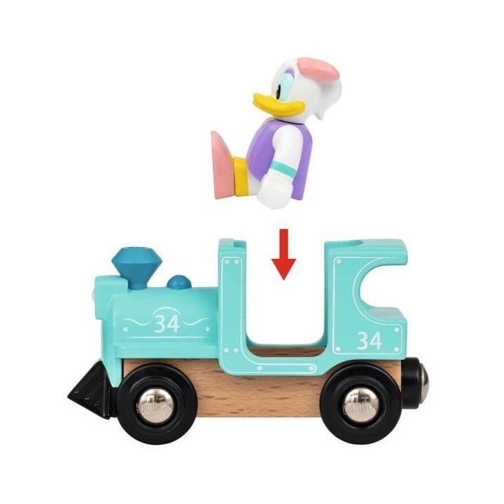 DISNEY Brio Train de Donald & Daisy Duck - Train sans pile pour circui
