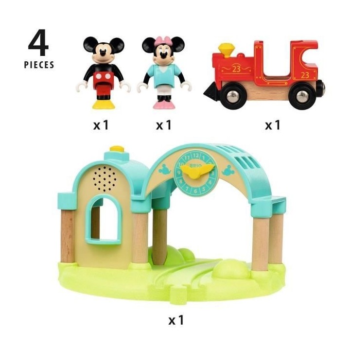 DISNEY Brio Gare a enregistreur vocal - Mickey Mouse - Accessoire pour