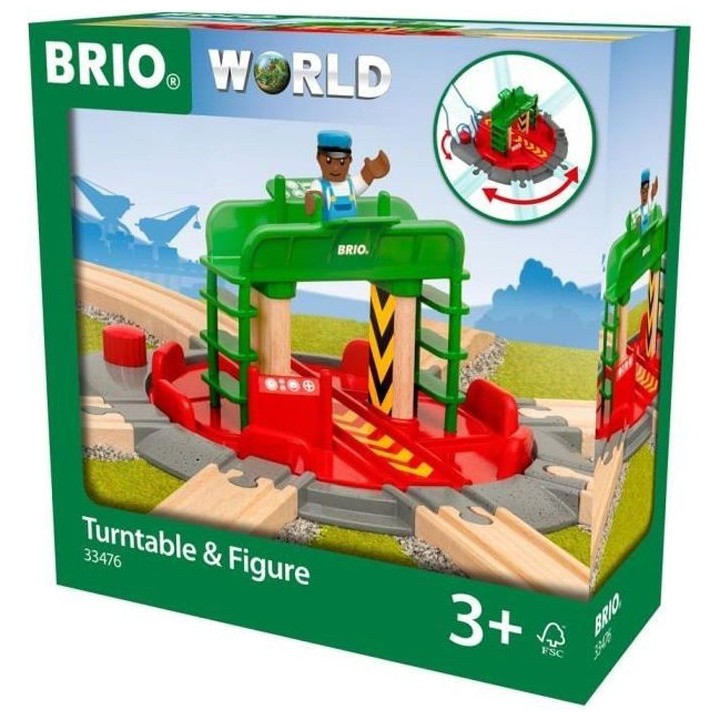 Brio World Plaque Tournante et Personnage - Accessoire pour circuit de