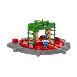 Brio World Plaque Tournante et Personnage - Accessoire pour circuit de train en bois - Ravensburger - Mixte des 3 ans - 33476