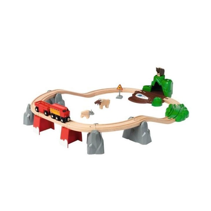 Brio World Grand Circuit Exploration - Coffret complet 27 pieces - Cir