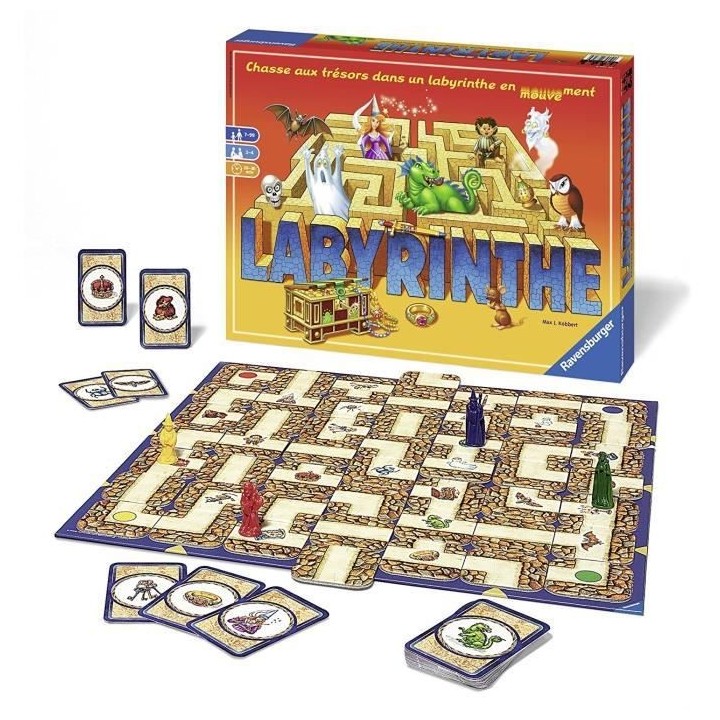 Labyrinthe - Ravensburger - Jeu de société famille - Chasse au trés