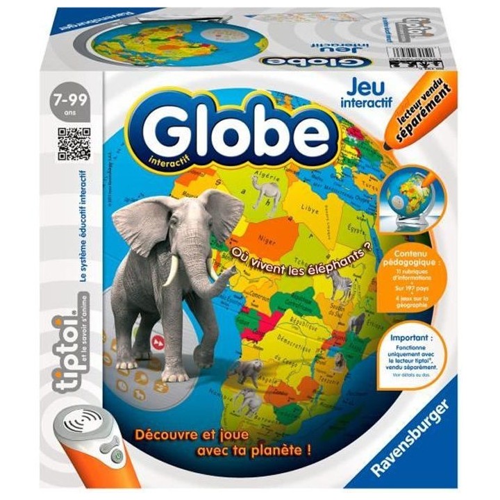 tiptoi - Globe interactif - Ravensburger - Jeu électronique éducatif