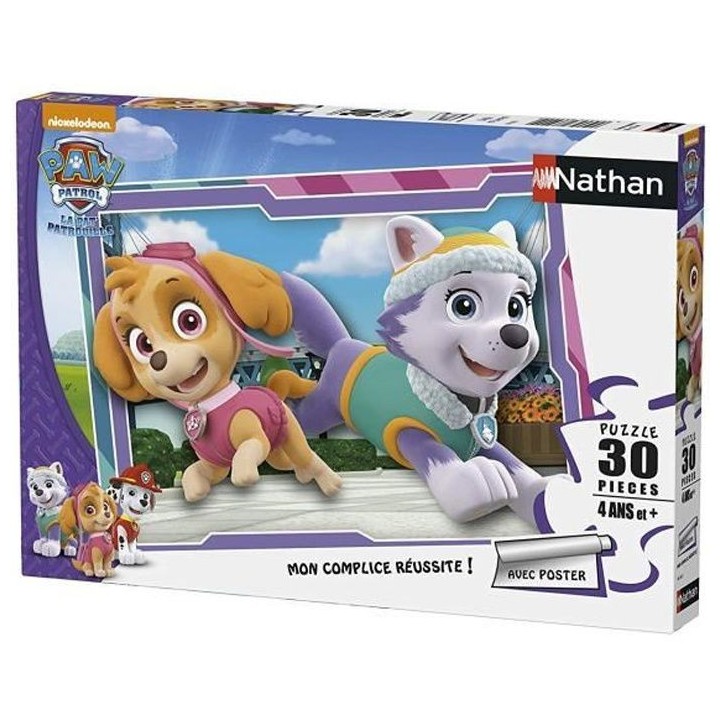 PAT' PATROUILLE Puzzle 30 pieces - Stella et Everest - Nathan - Puzzle