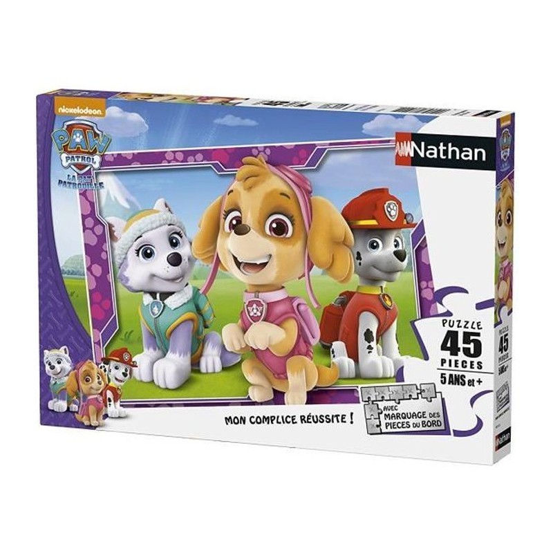 PAT' PATROUILLE Puzzle 45 pieces - Stella, Everest et Marcus - Nathan - Puzzle Enfant + Poster - Des 5 ans