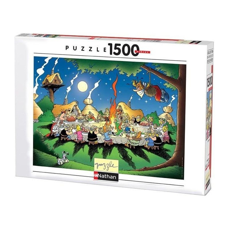 Puzzle 1500 pieces - Le banquet / Astérix - Nathan - Puzzle Adultes - Des 14 ans