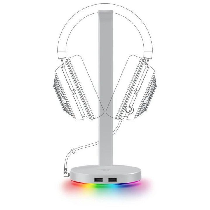 Support pour Casque - RAZER - Base Station V2 Chroma - Blanc