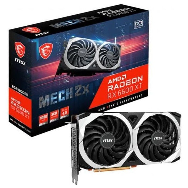 Carte Graphique - MSI - Radeon RX 6600 MECH 2X 8G - 8 Go (912-V502-002