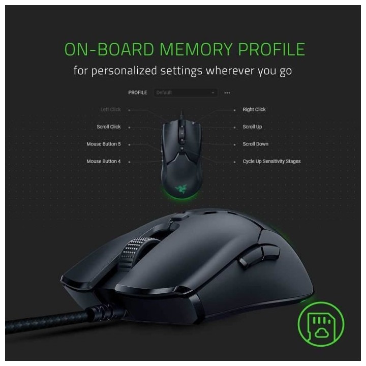 RAZER - Souris - Deathader V2 MINI + Mousse GRIP