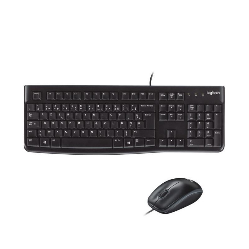 LOGITECH Pack clavier-souris filaire - MK120 - AZERTY