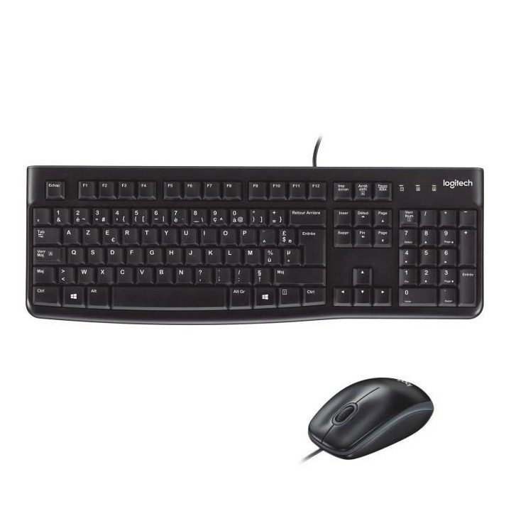 LOGITECH Pack clavier-souris filaire - MK120 - AZERTY