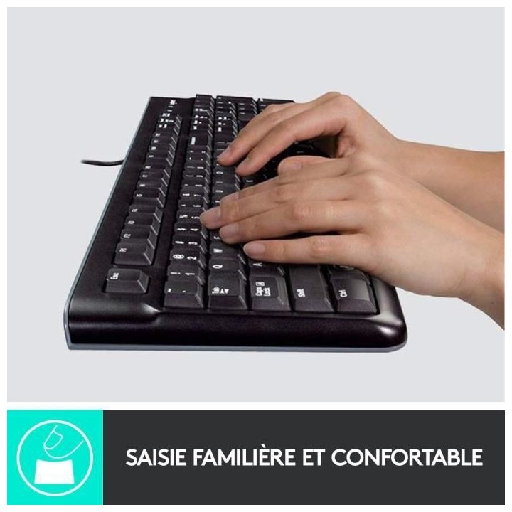 LOGITECH Pack clavier-souris filaire - MK120 - AZERTY