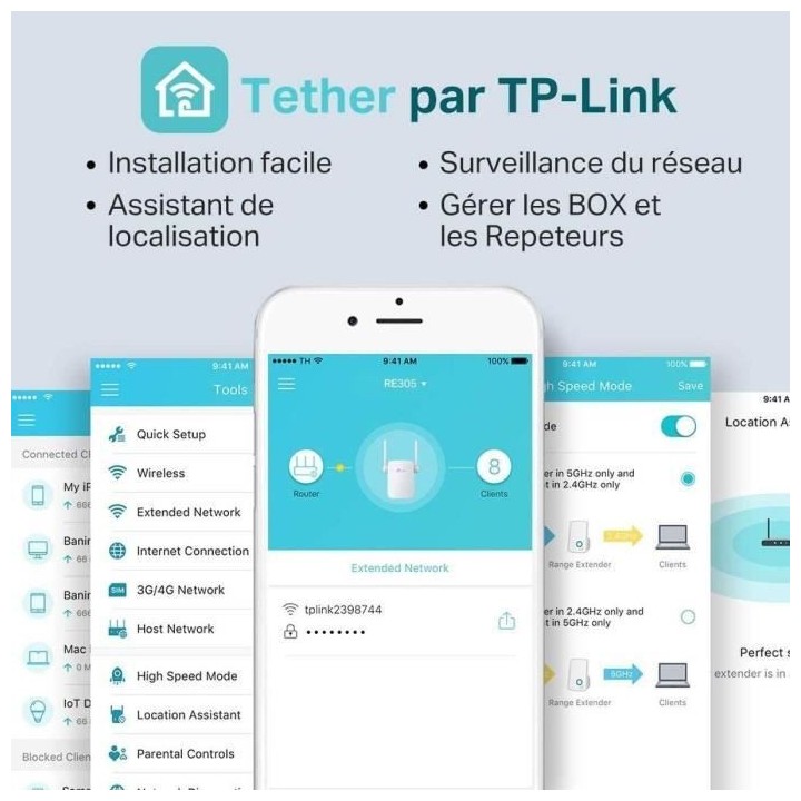 TP-LINK RE305 Répéteur Wi-Fi double bande 1200Mbps