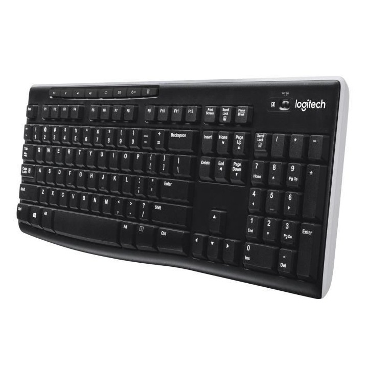 LOGITECH - Clavier sans fil K270 - Azerty - PC / Mac - Noir