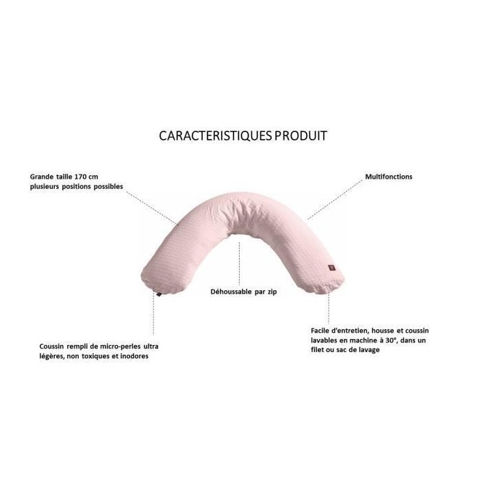 Red Castle Coussin d'allaitement Big Flopsy Fleur de coton - Rose drag