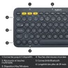 LOGITECH - Clavier K380 - Multi-Device Bluetooth Keyboard - AZERTY - Noir