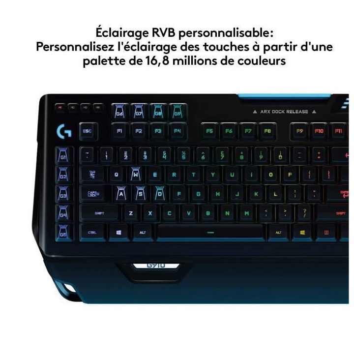 LOGITECH G - Clavier Gamer G910 Orion Spectrum - AZERTY - Mécanique -