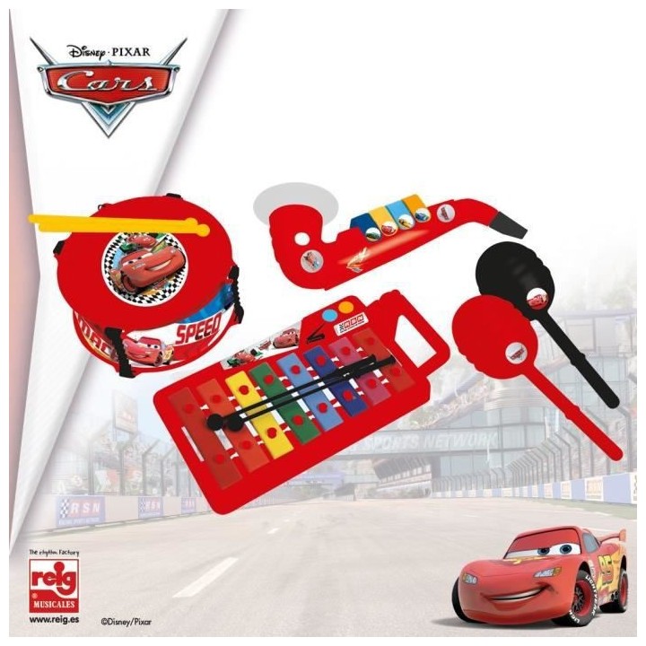 CARS Ensemble de musique (Xilophone 8 notes, tambour, saxophone, marac