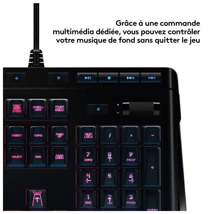 LOGITECH G - Clavier Gamer G910 Orion Spectrum - AZERTY - Mécanique -