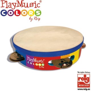 CLAUDIO REIG Tambourin en bois, avec boîte