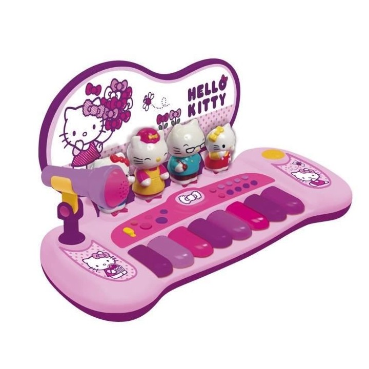 HELLO KITTY Piano avec 8 touches, 8 démos chansons, 3 rythmes, 3 inst