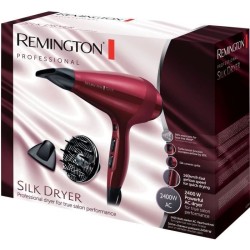 Seche-Cheveux Remington AC9096 Silk Ionique Grille Céramique Protéine de Soie, Moteur AC Professionnel, Fonction turbo 2400W