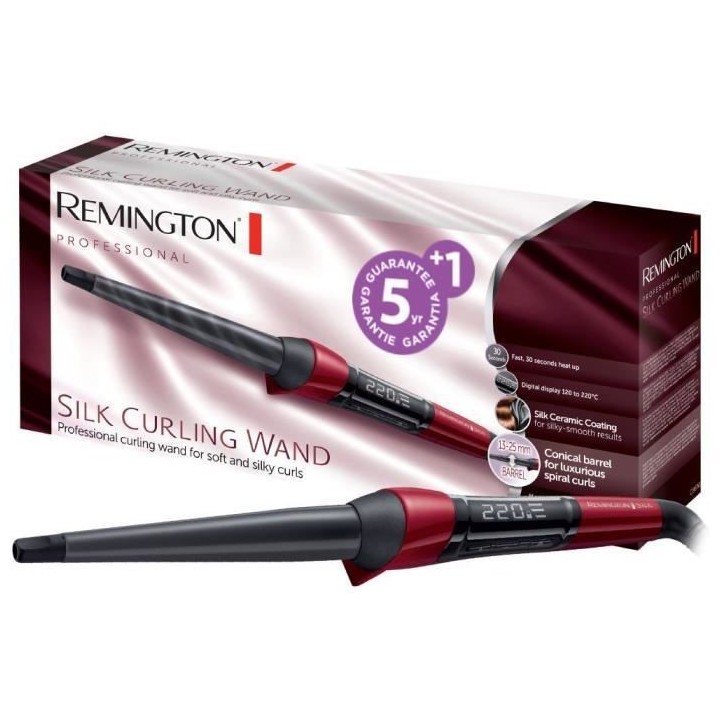 Remington CI96W1 Fer a Boucler, Boucleur Conique Silk Céramique Haute