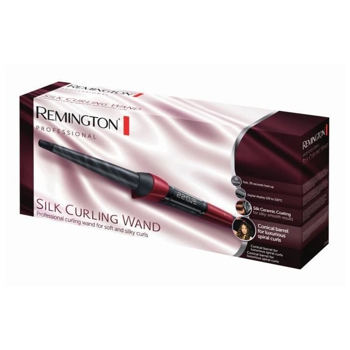Remington CI96W1 Fer a Boucler, Boucleur Conique Silk Céramique Haute