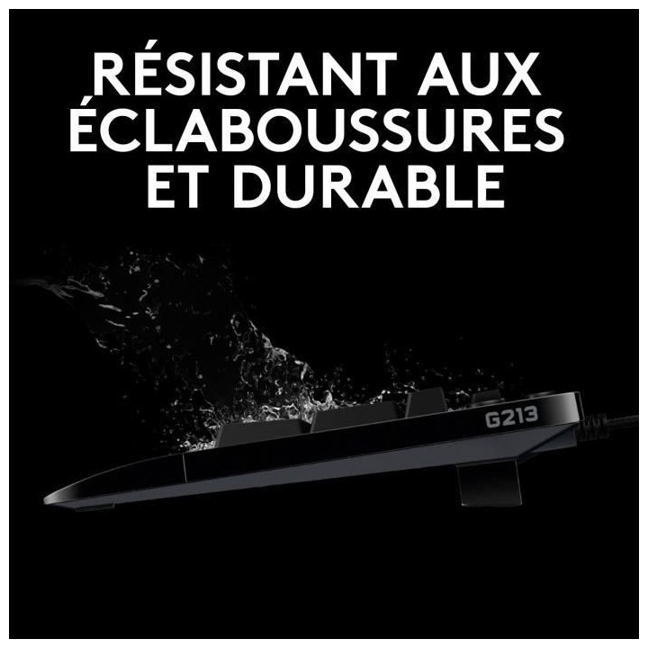 Clavier gaming filaire - Logitech - G213 Prodigy - USB - AZERTY - Noir