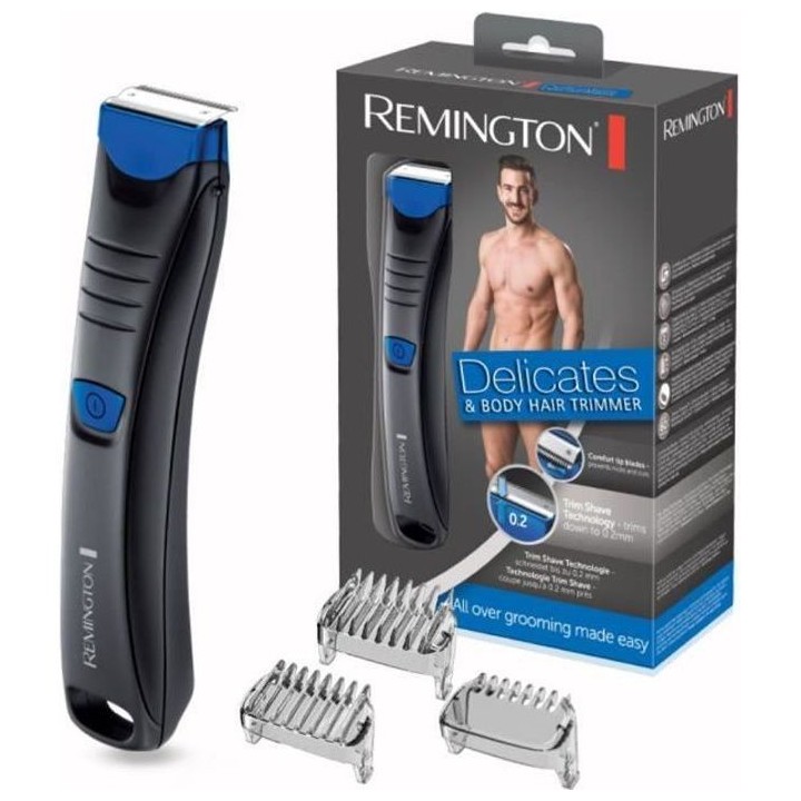 Remington BHT250 Tondeuse Rasoir Corps Homme Delicates Etanche, 3 Sabo