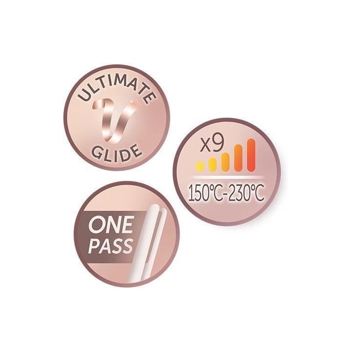 Remington S9100 Fer a lisser, Lisseur Proluxe Glide Ceramic, Glisse Fa